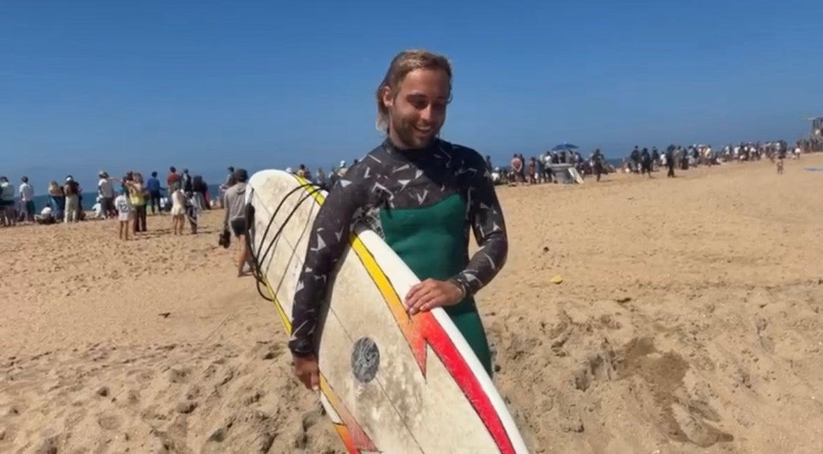 Our Ambassador Pete "Luigi" Shaw Rides the Hipster Through the Swell of the Century