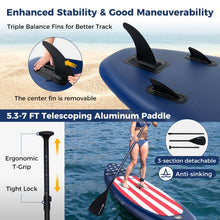 Inflatable Paddle Board with Removable Fin and Backpack